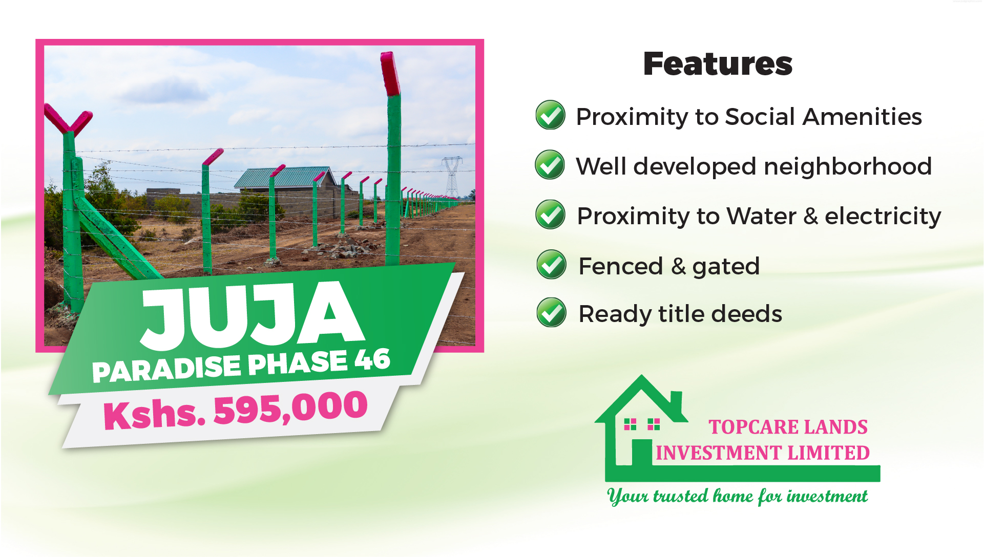 JUJA PARADISE PHASE 46 – PLOTS FOR SALE